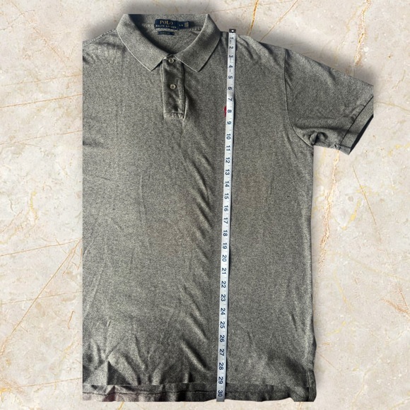 ⚜️Ralph Lauren Dark Grey Polo Shirt with Red Pony Logo - Size Large⚜️ - Picture 5 of 6